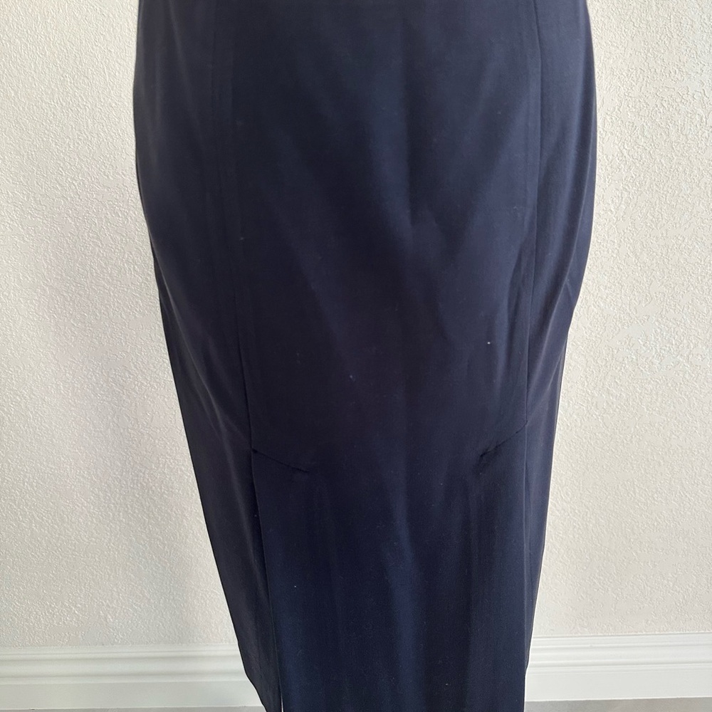 BCBGMaxAzria Navy Midi Skirt - Picture 3 of 5